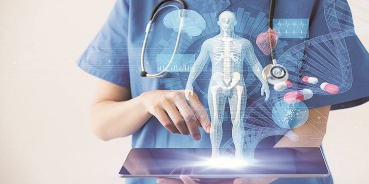 Medical technology concept. Electronic medical record.